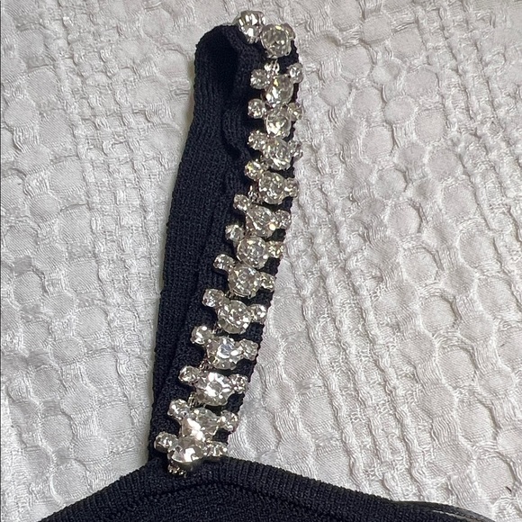 House of Harlow 1960 Black Camisole with Embellished Straps - Picture 4 of 6